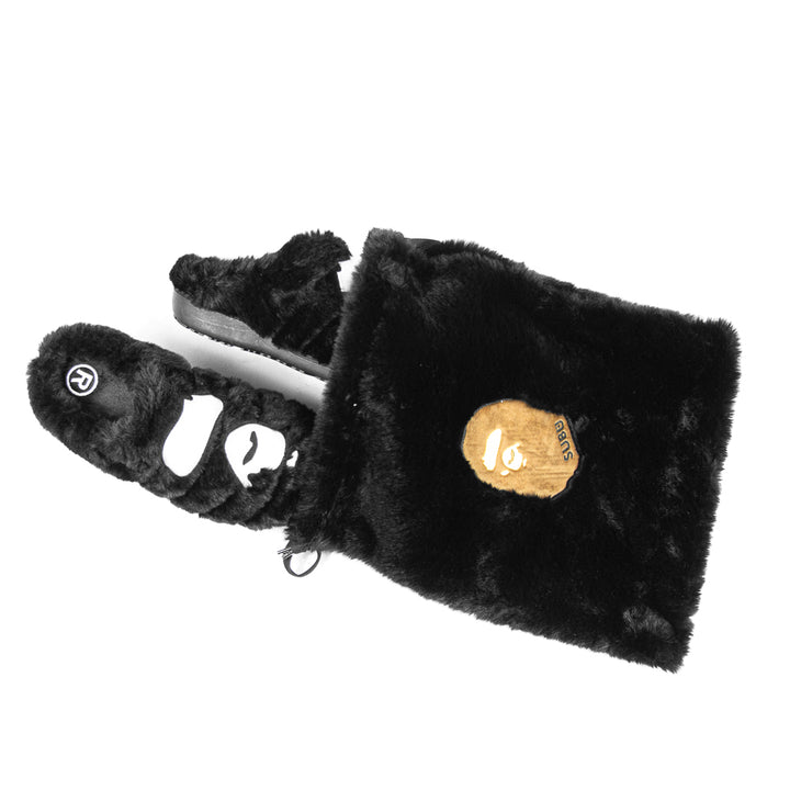 BAPE x Subu Ape Head Puffer Sandals (Black)