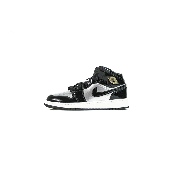 Air Jordan 1 Mid SE (GS) (Black/Metallic Gold)