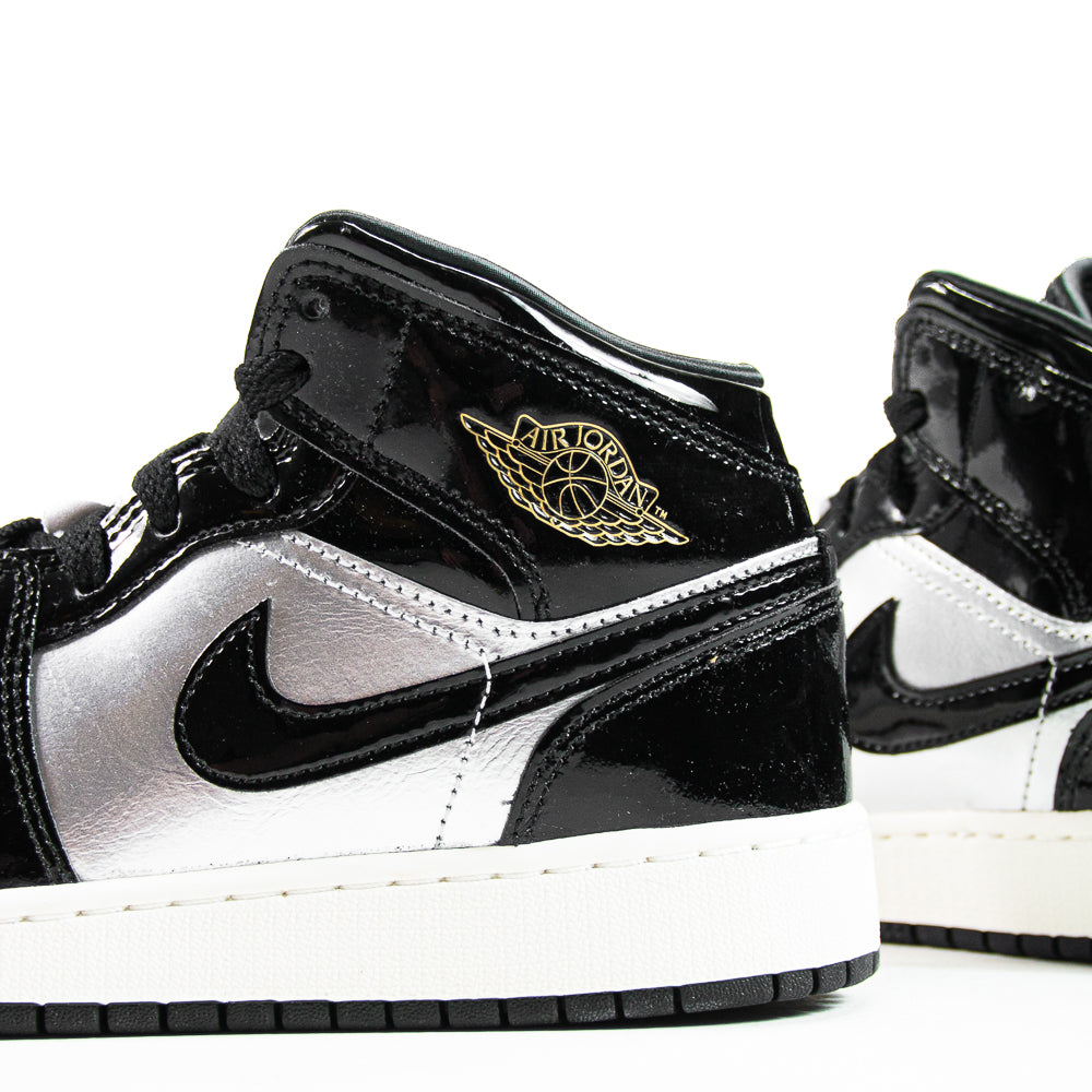 Air Jordan 1 Mid SE (GS) (Black/Metallic Gold)