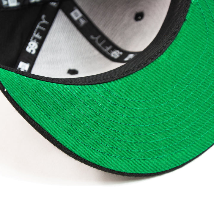 Dayton Dragons Midwest League Fitted Cap (Black / Fire Red / White)