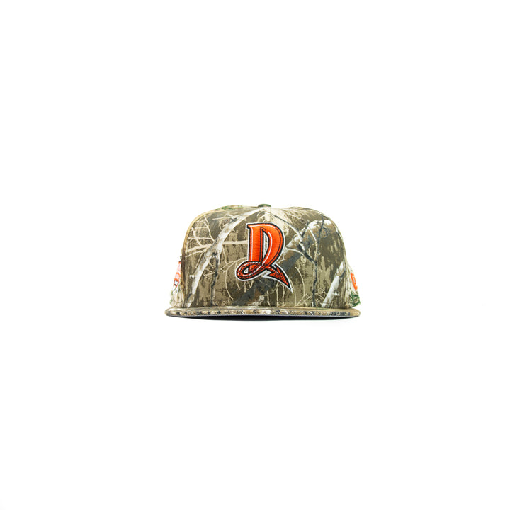 Dayton Dragons Midwest League Fitted Cap (Real Tree/Orange)