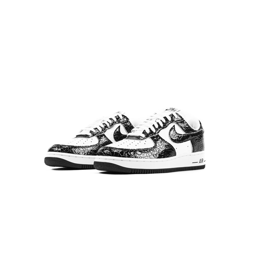 Air Force 1 Low Cracked Leather (Black/Black/White)