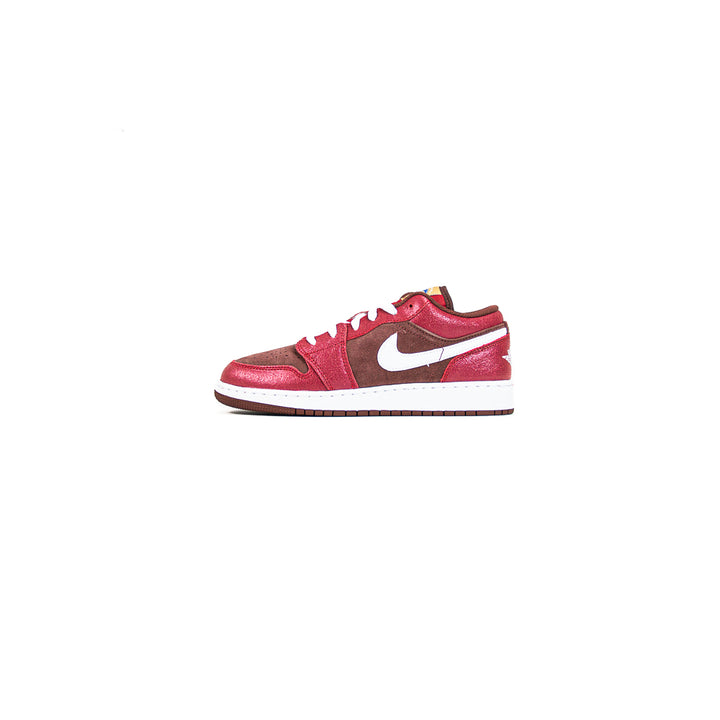 Air Jordan 1 Low GS (SE) (Dark Pony/White-Varsity Red)