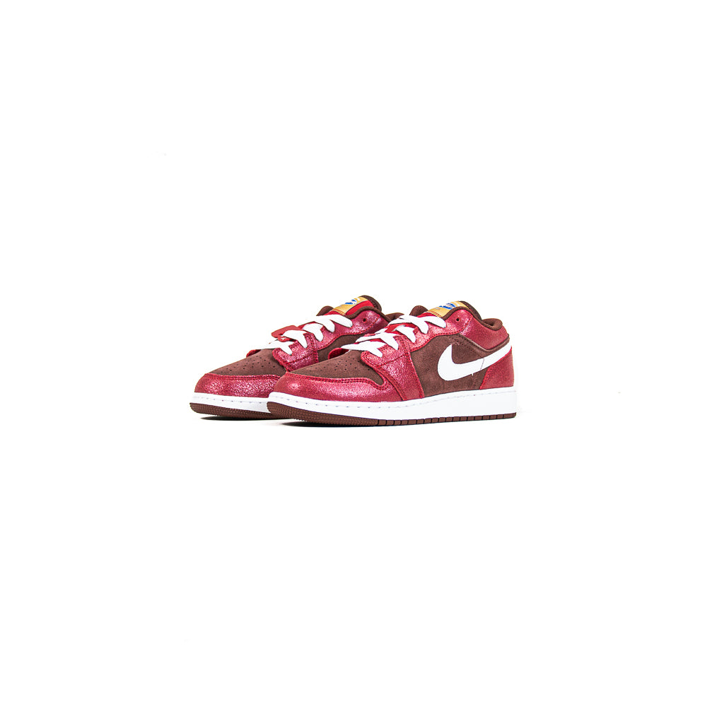 Air Jordan 1 Low GS (SE) (Dark Pony/White-Varsity Red