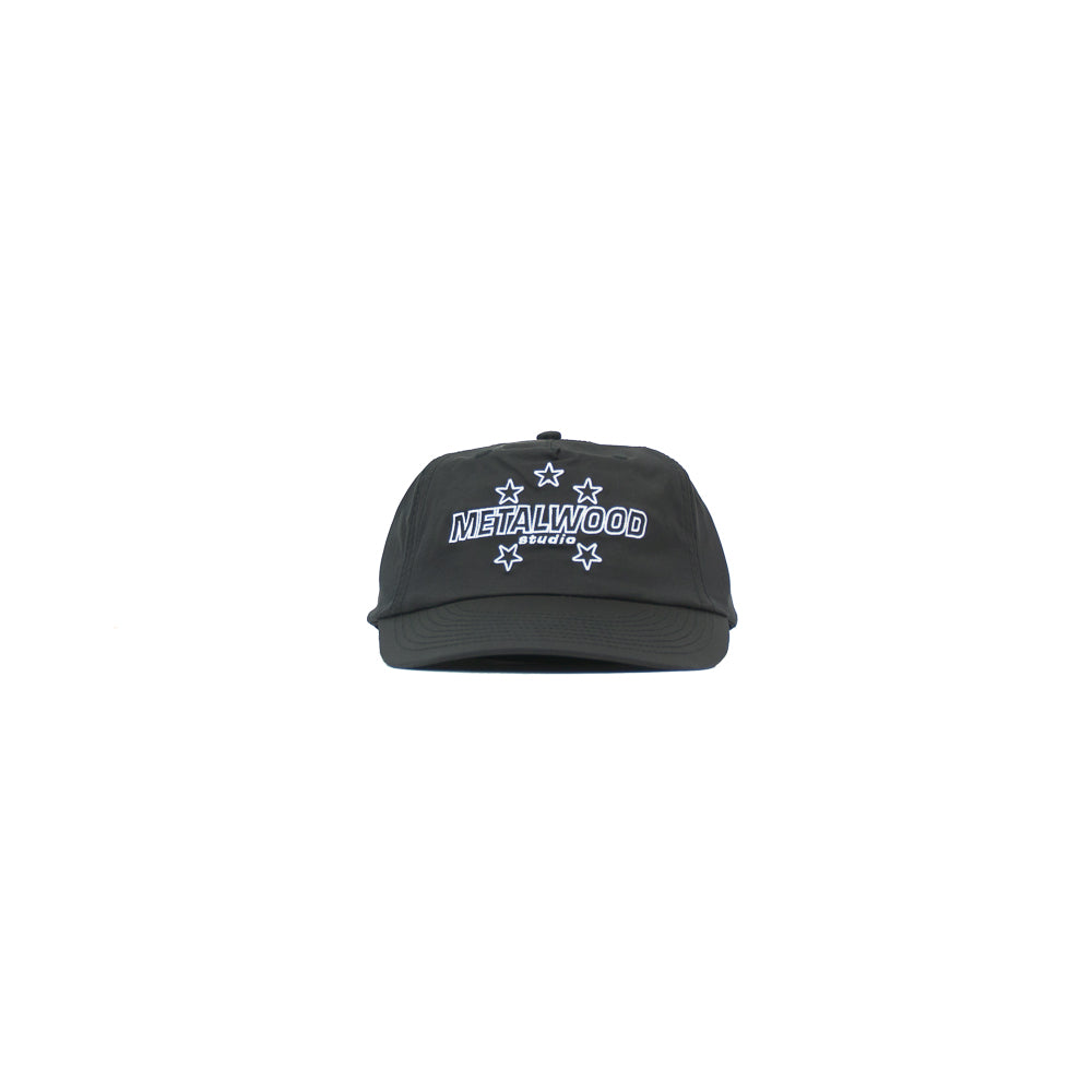 Satin Stars 5-Panel Snapback Hat (Black)