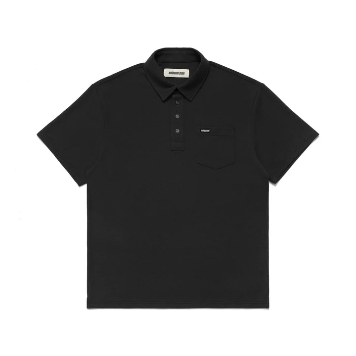 Airy Pocket Polo (Black)