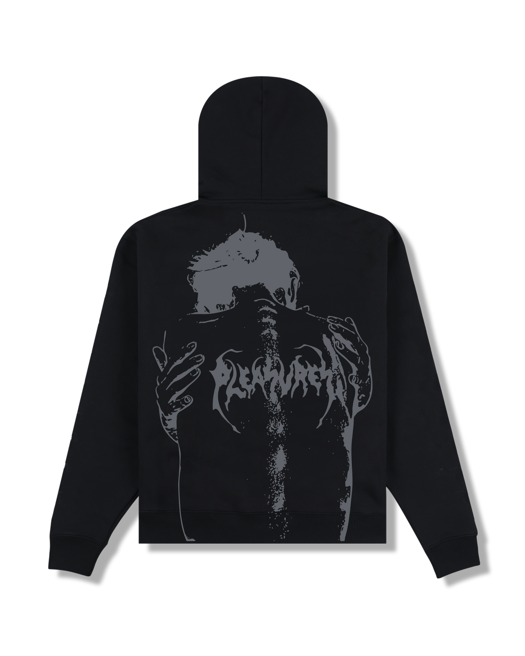 Spine Zip Hoodie (Black)