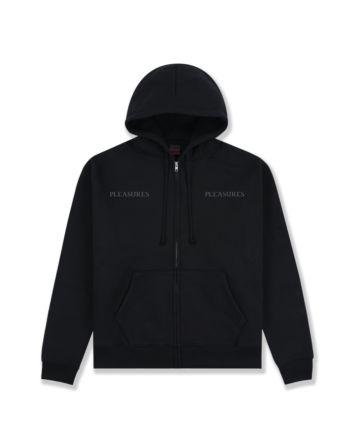 Spine Zip Hoodie (Black)