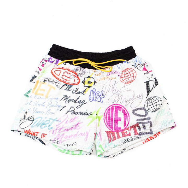 Scribble Mesh Shorts (Multi)