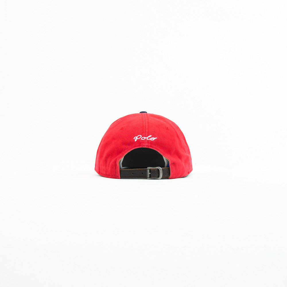 Logo-Patch Twill Ball Cap (Red)