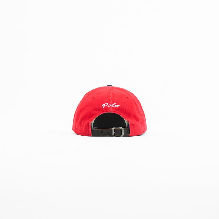 Logo-Patch Twill Ball Cap (Red)