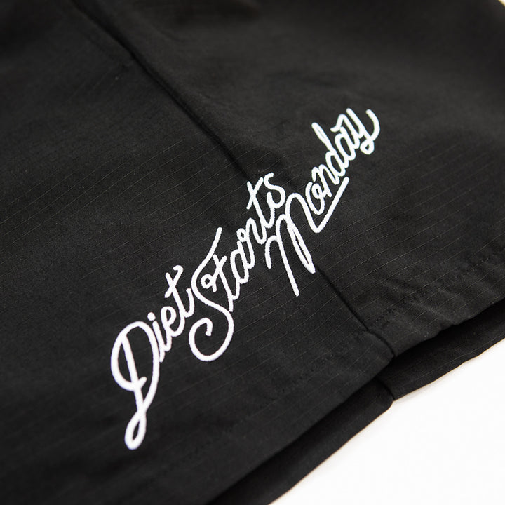 Cursive Ripstop Shorts (Black)