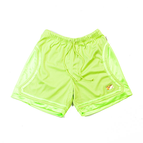 Abc 123. Satin Basketball Shorts (Citrine Green) – Corporate