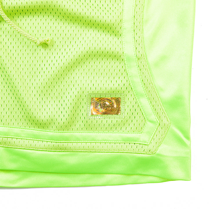 Abc 123. Satin Basketball Shorts (Citrine Green)