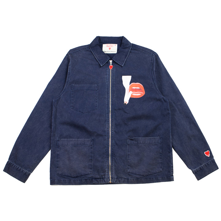 EU X Tom Wesselmann Smoking Lips Pocket Jacket (Navy)