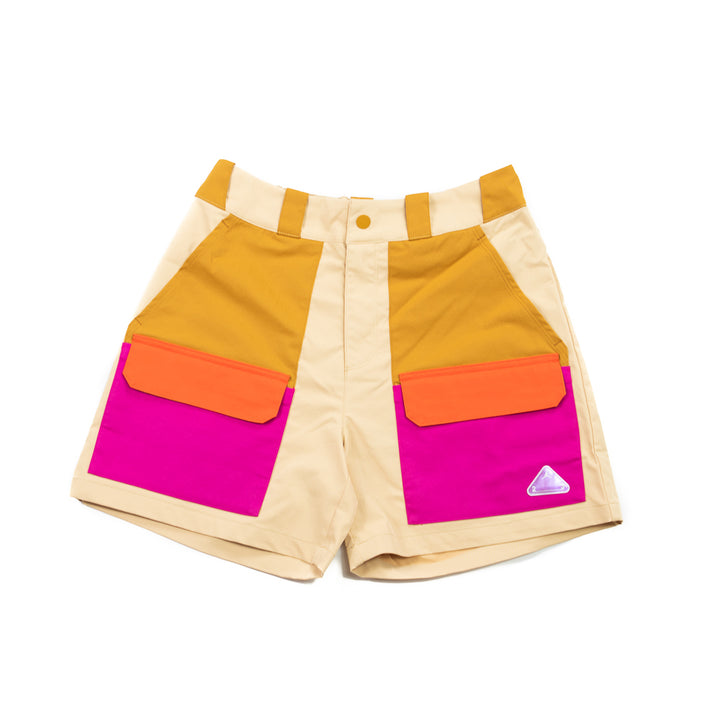 WMNS J 23E Woven Short (Sesame/Chutney/Active Pink)