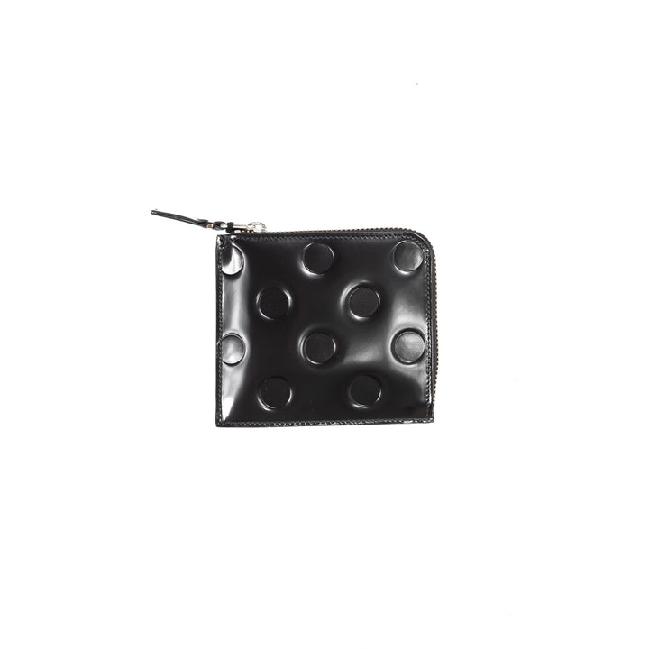 CDG Polka Dots Embossed Wallet (Black)