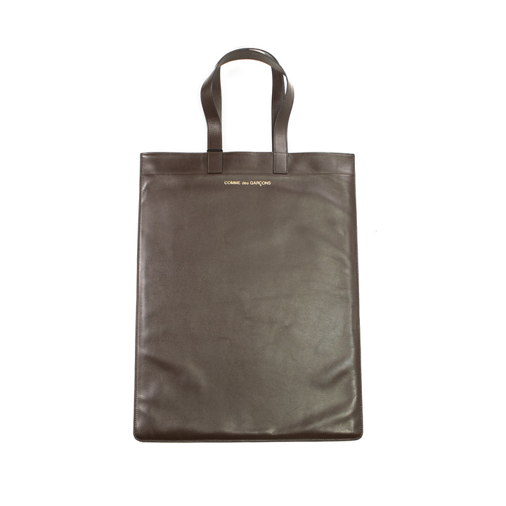 CDG Classic Leather Tote Bag (Brown)