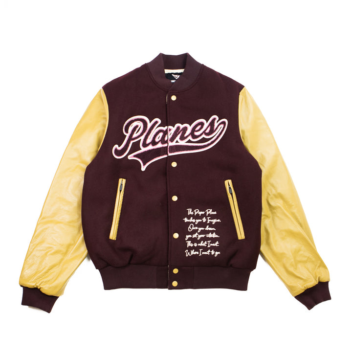 Planes Varsity Jacket (Burgundy)