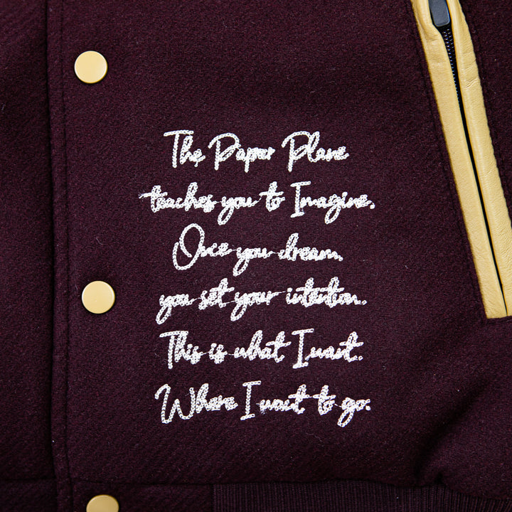 Planes Varsity Jacket (Burgundy)