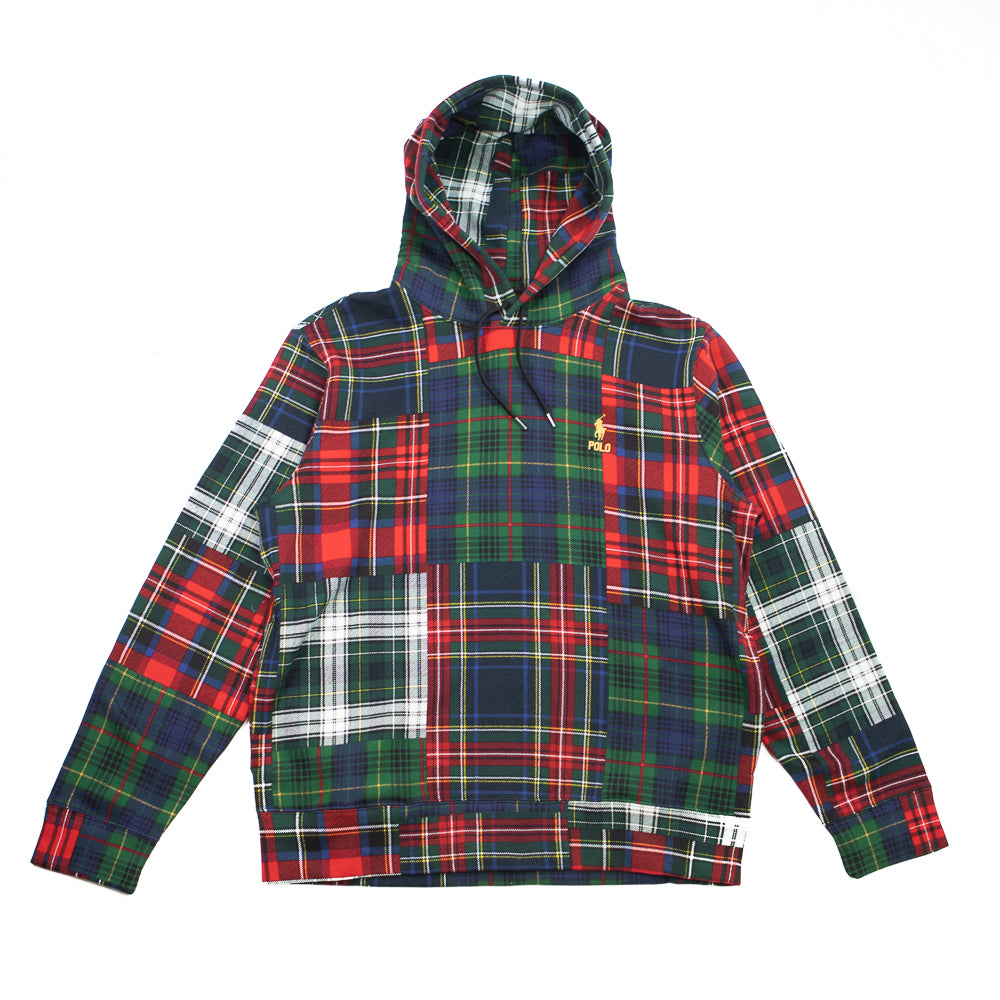 Plaid patchwork online hoodie