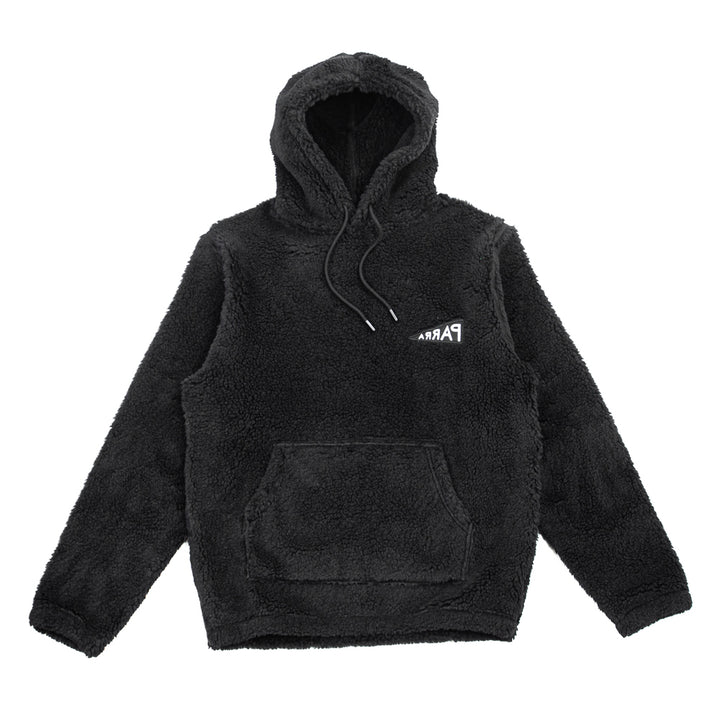 Mirrored Flag Logo Polar Fleece Hooded Pullover (Black)