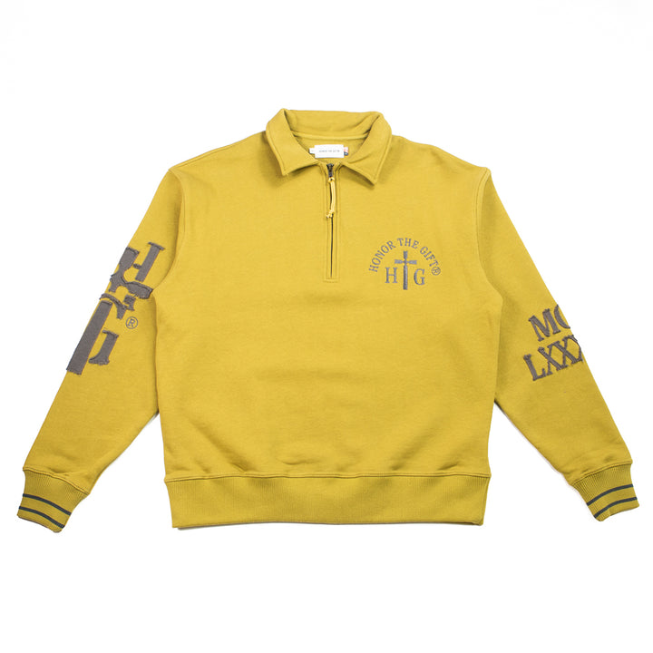 Prep School Henley Sweater (Mustard)