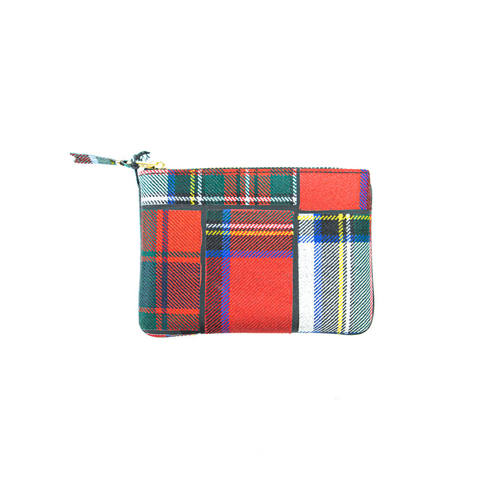 CDG Tartan Patchwork Pouch (Red)