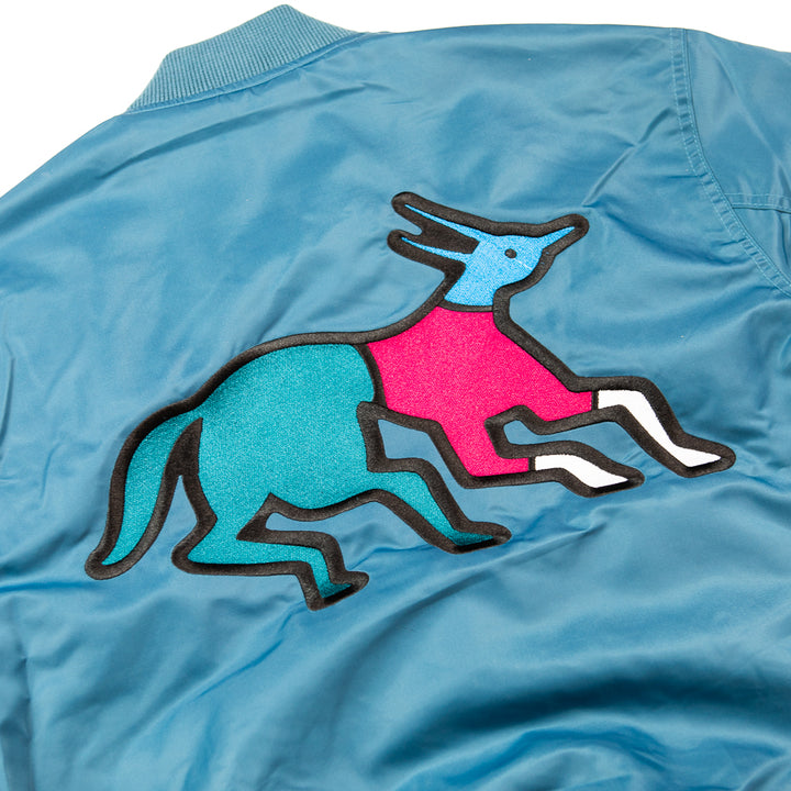 Stacked Pets Varsity Jacket (Teal)