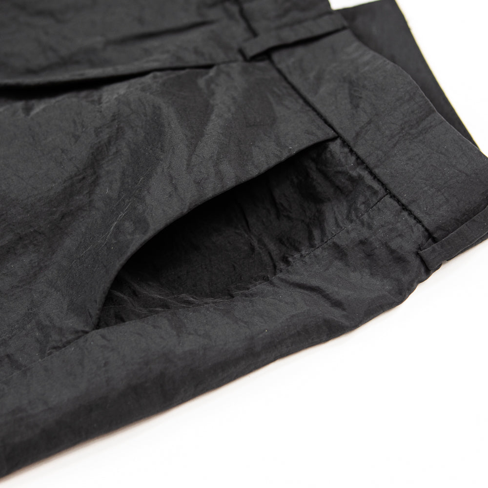 Outlook Pleated Nylon Pant (Black)