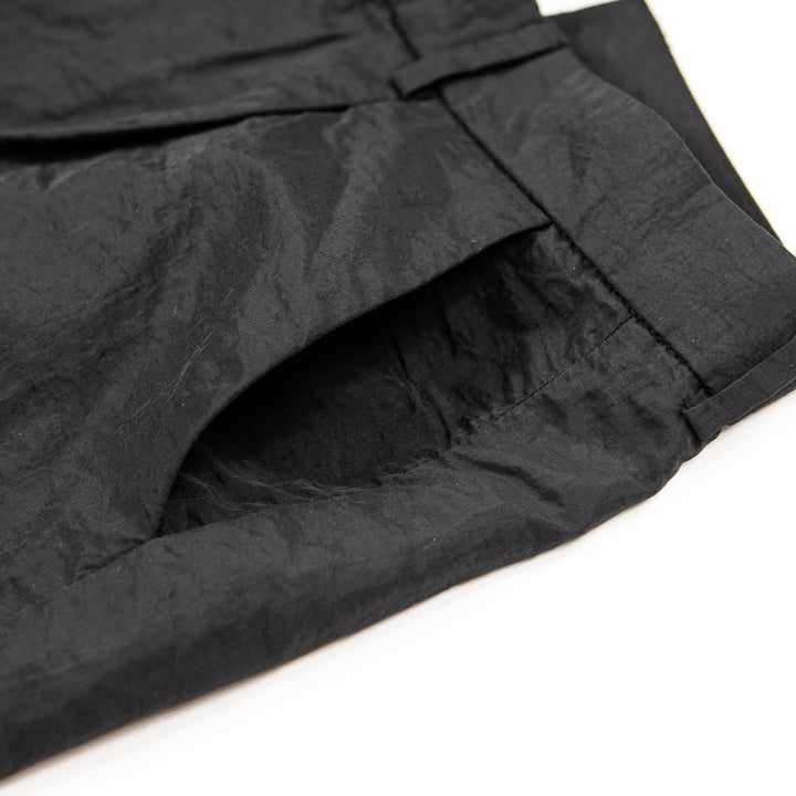 Outlook Pleated Nylon Pant (Black)