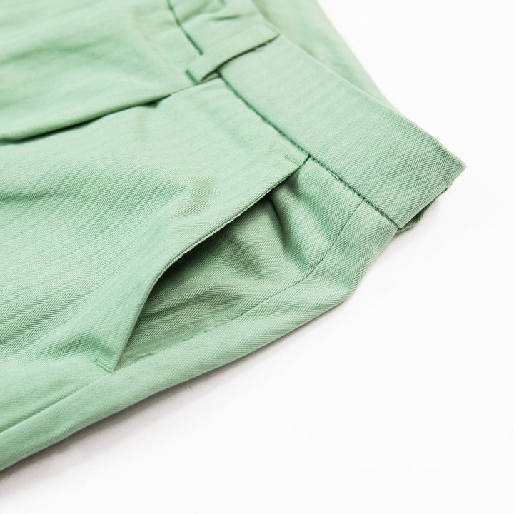 Let Go Herringbone Pants (Green)