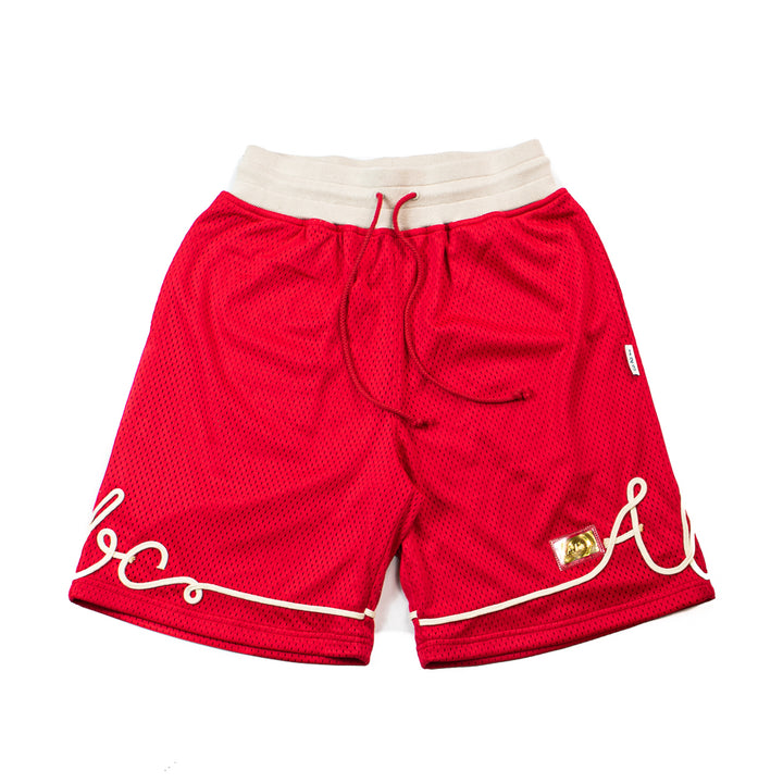 Abc. 123. Soutache Basketball Shorts (Garnet Red)