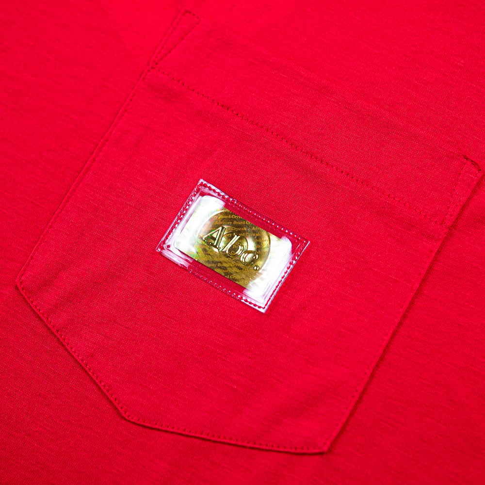 Abc 123. Lightweight S/S Pocket Tee (Garnet Red)