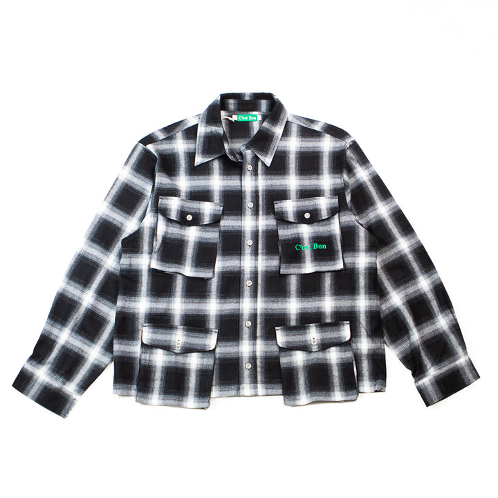 Core Flannel (Black/White Plaid)