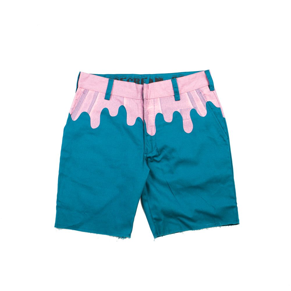 Teal Drip Shorts