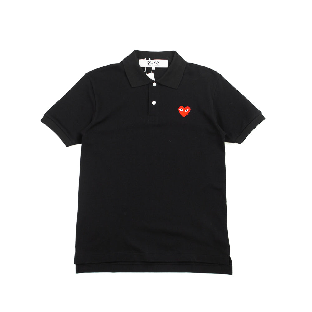 Heart Logo Slim Fit Polo (Black)