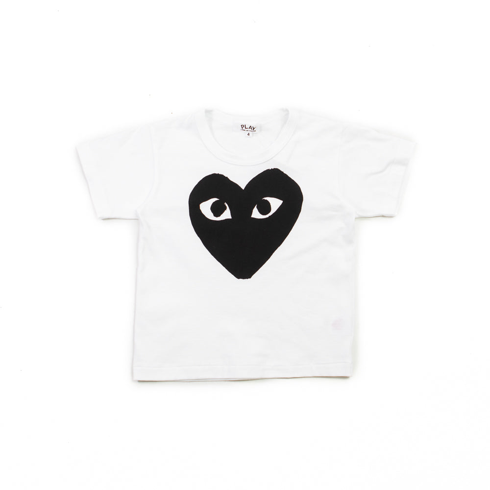 Kids CDG Play Heart T-Shirt (White/Black) – Corporate