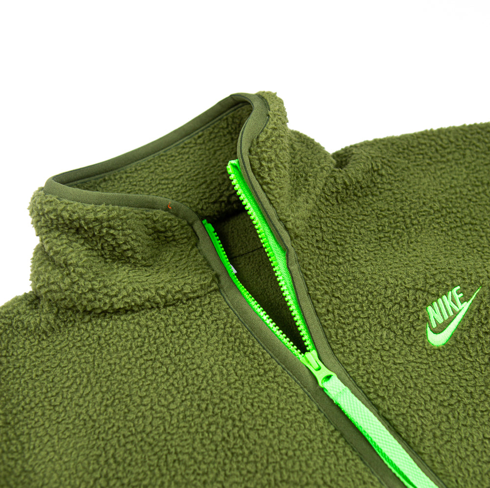 NSW Sport Essentials+ Fleece Full-Zip Jacket (Rough Green/Orange/Green Strike)