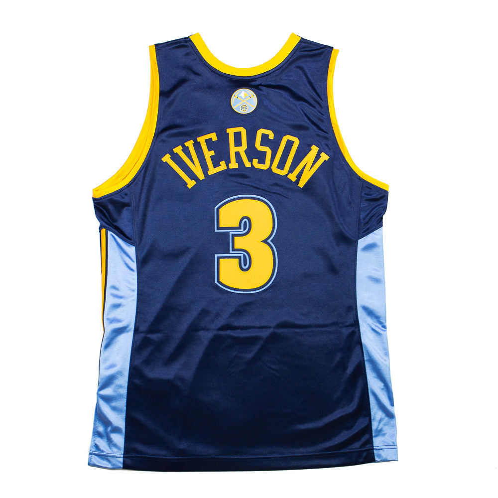 Authentic Allen Iverson Denver Nuggets 06 07 Jersey Navy Alternate Corporate