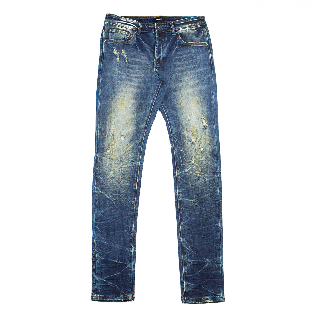 The McQueen Slim-Fit Denim Jean (Dark Vintage Indigo)