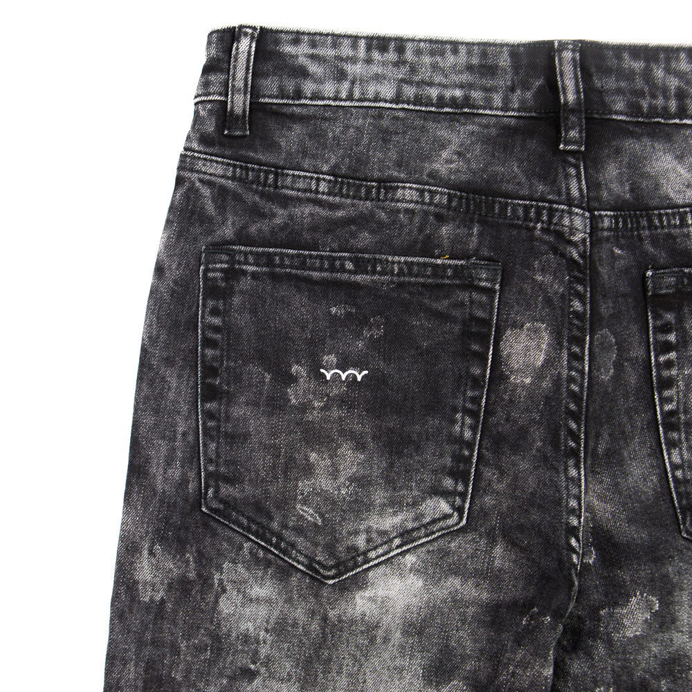 The McQueen Slim-Fit Denim Jean (Black Rain Acid)