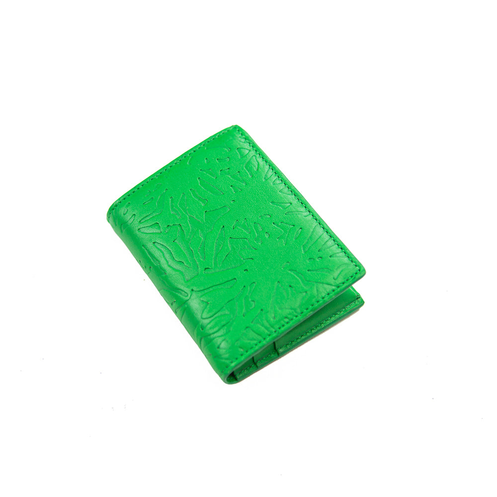 CDG Embossed Forest Bifold Wallet (Green)