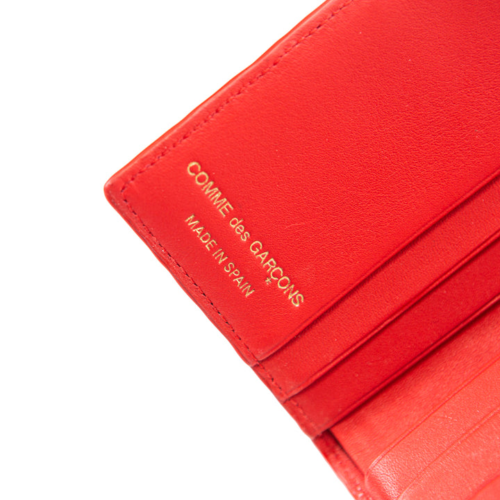 CDG Embossed Roots Bifold Wallet (Red)