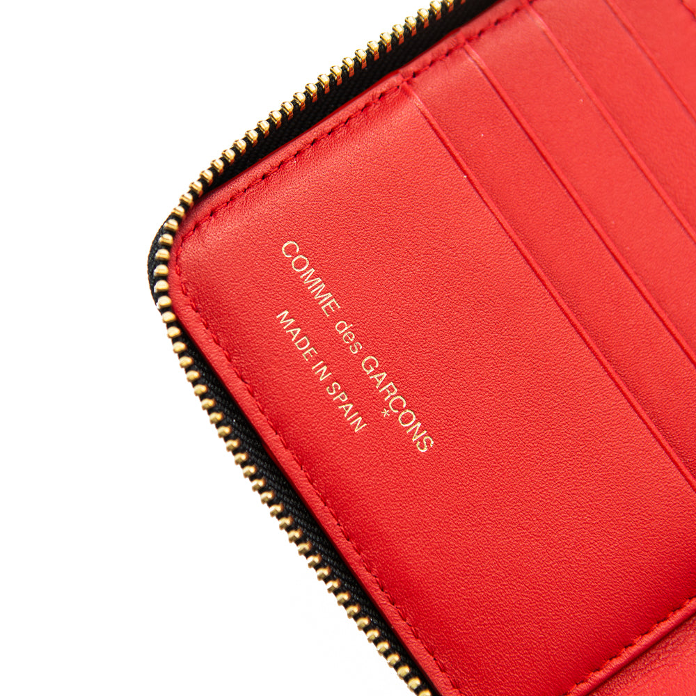 CDG Embossed Roots Zip Wallet (Red)