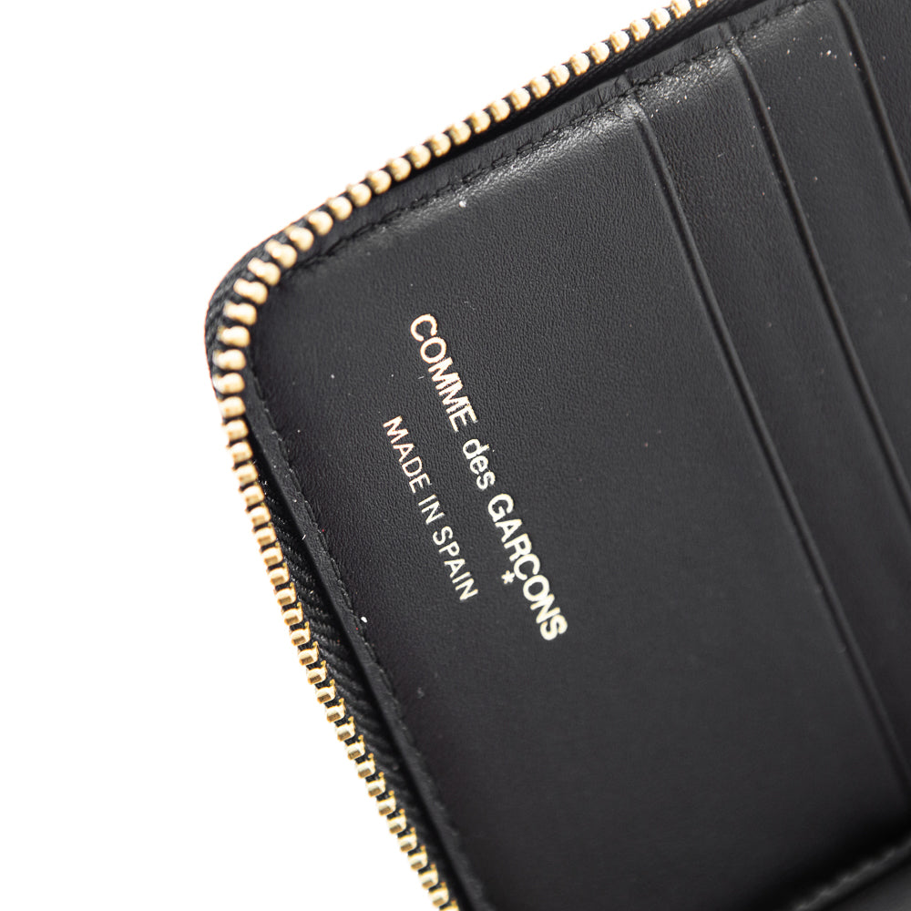 CDG Embossed Roots Zip Wallet (Black)