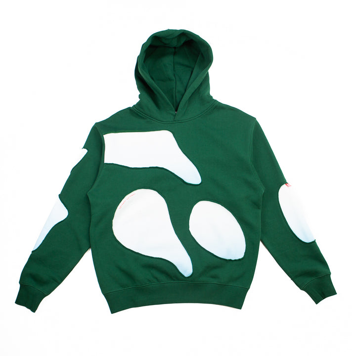 Lava Panelled Hoodie (Green Blue)