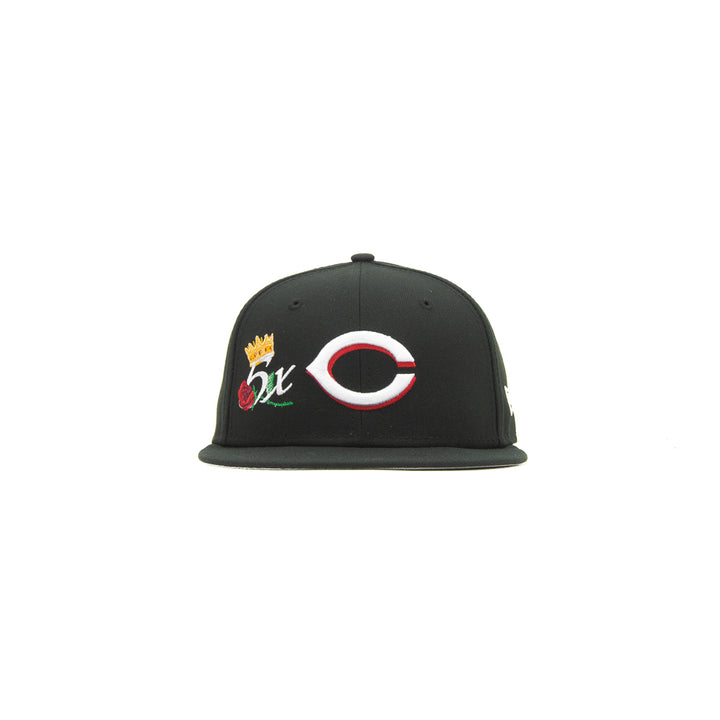 Cincinnati Reds Crown Champs Fitted Cap (Black)