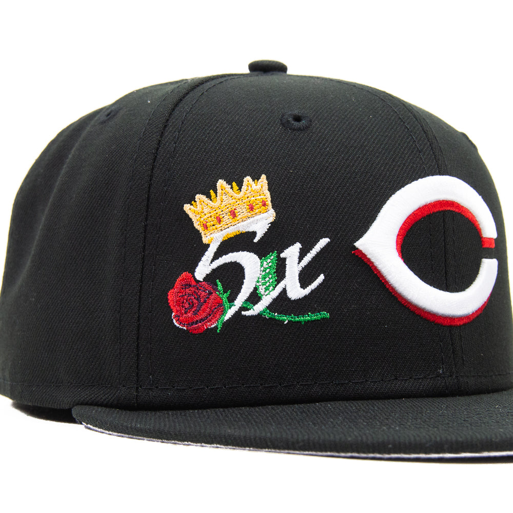 Cincinnati Reds Crown Champs Fitted Cap (Black)