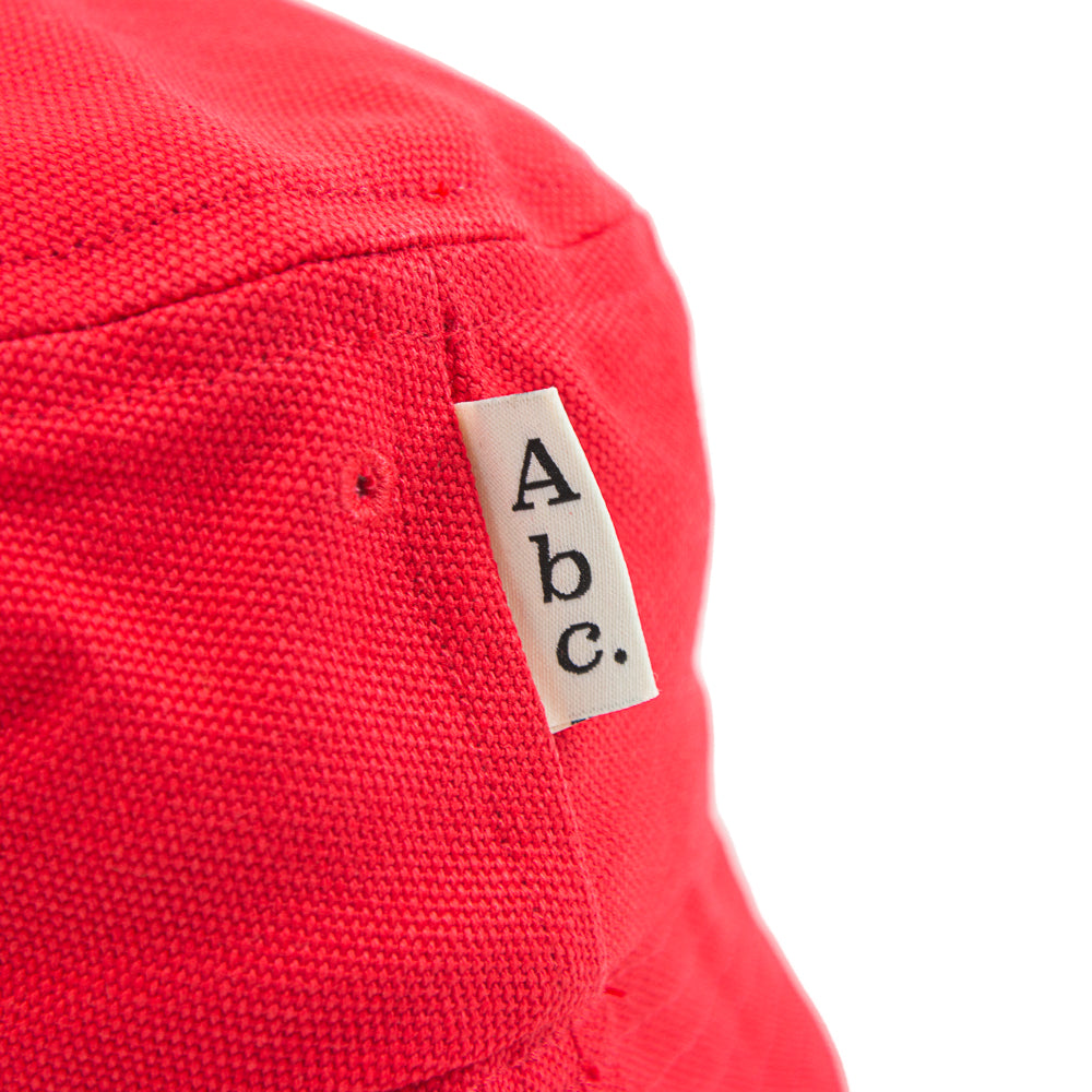 Abc. 123. Canvas Bucket Hat (Red)